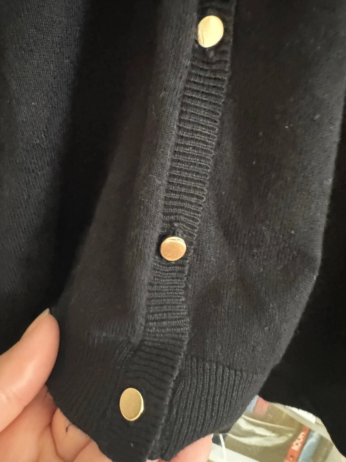 Chaleco negro con botones dorados – La Halle – talla L en muy buen estado – photo 3